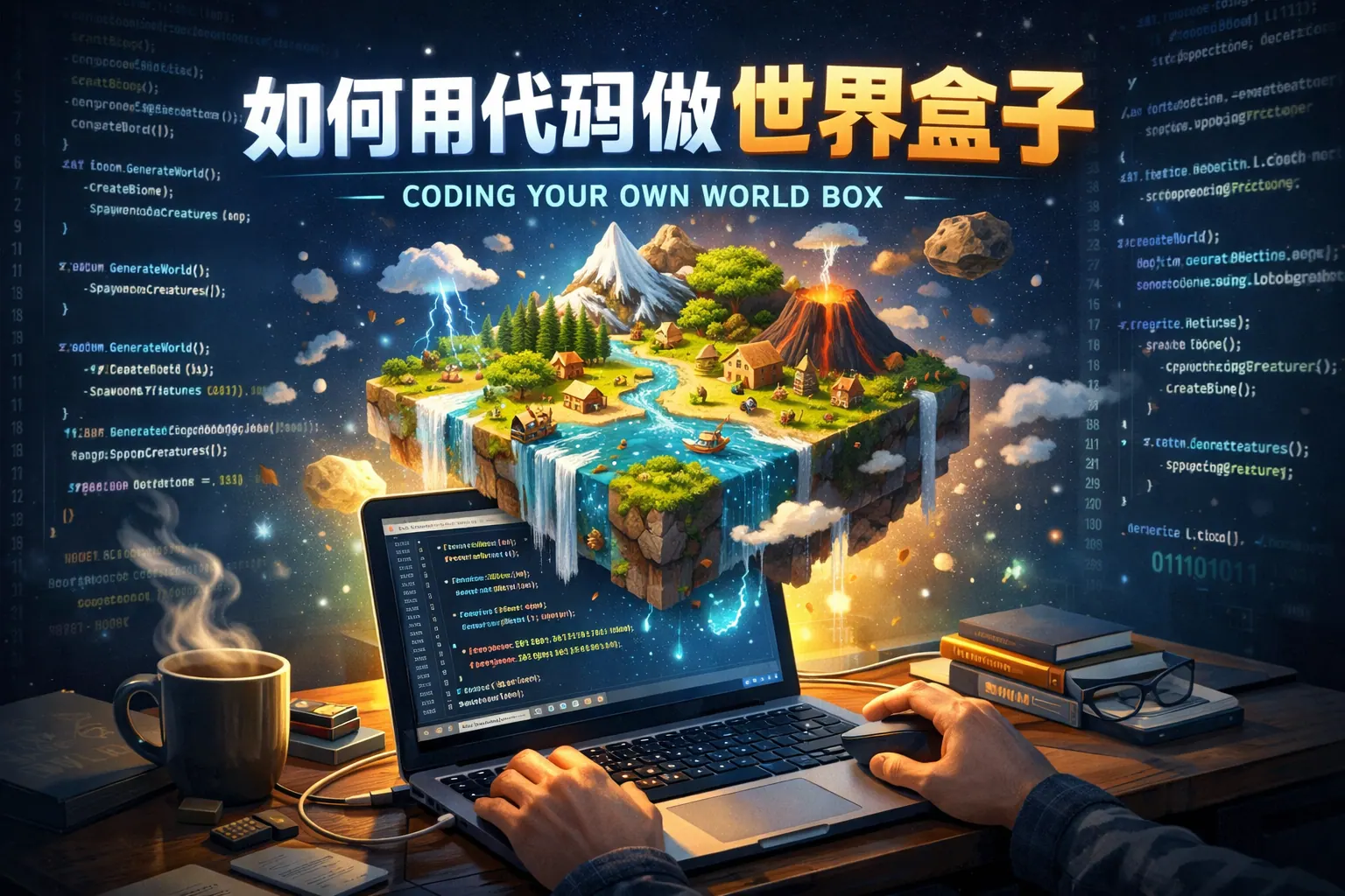 如何用代码做世界盒子