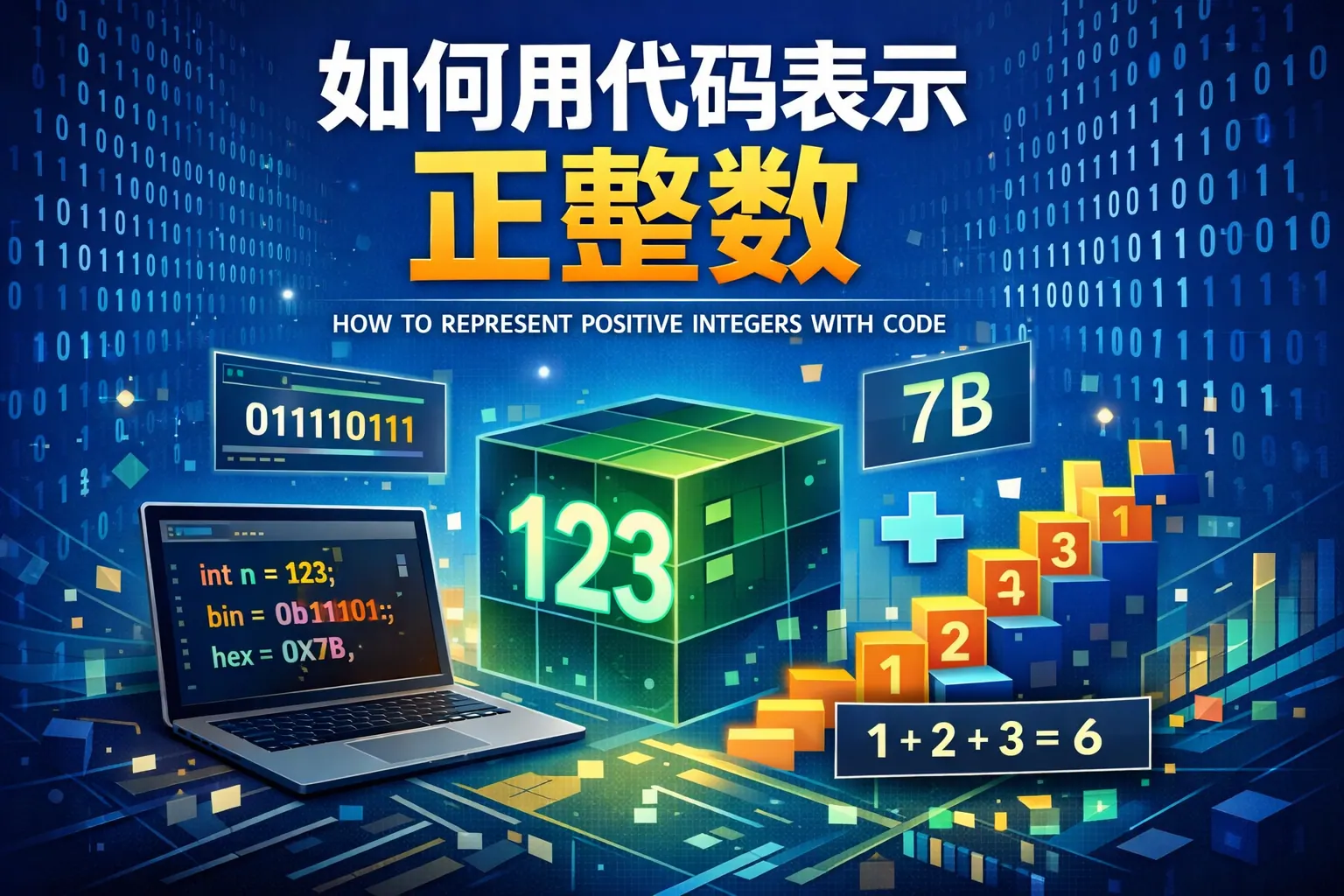 如何用代码表示正整数