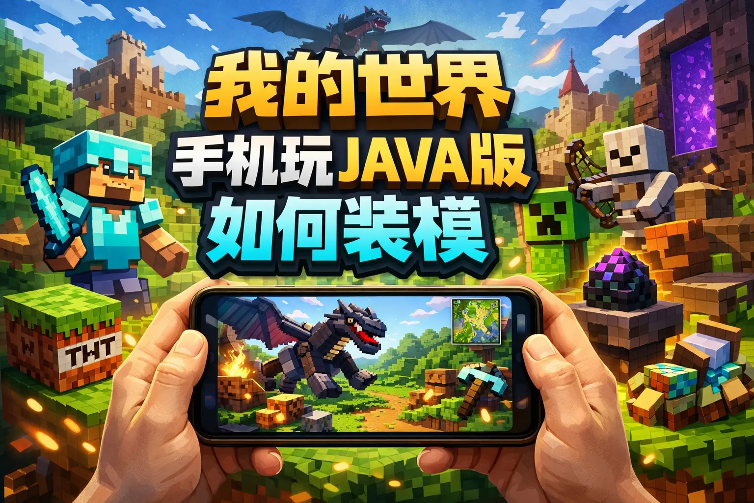 我的世界手机玩java版如何装模
