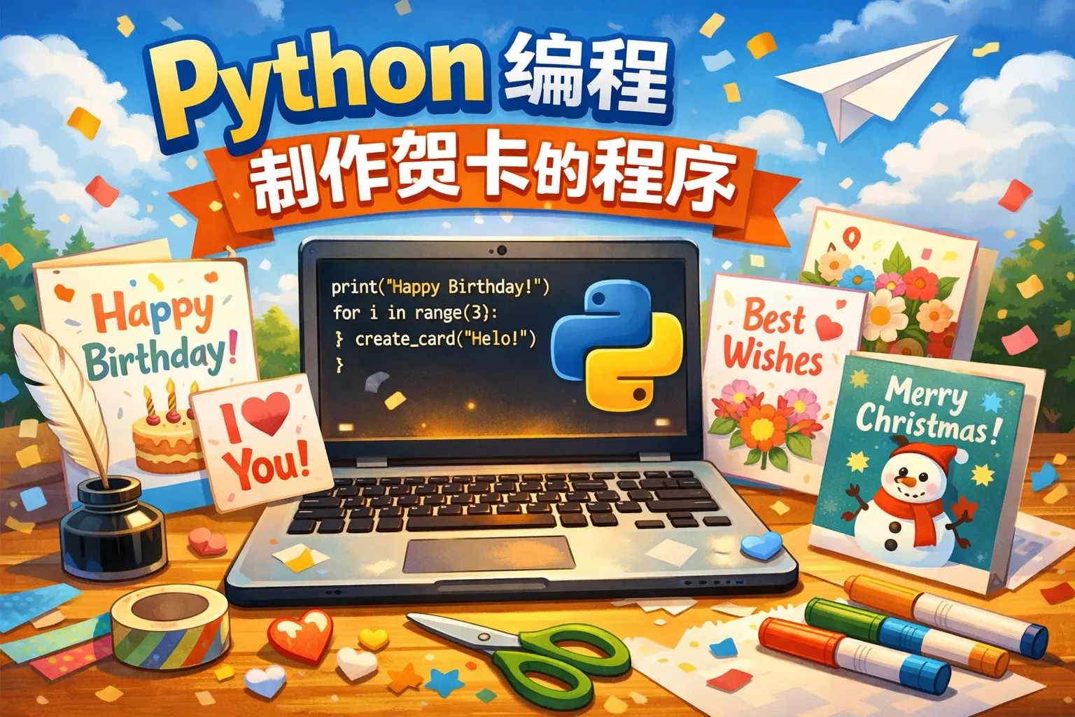 python编程制作贺卡的程序