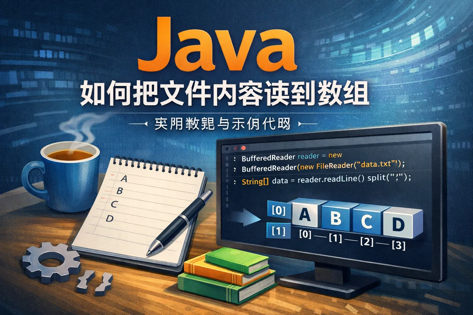 java如何把文件内容读到数组