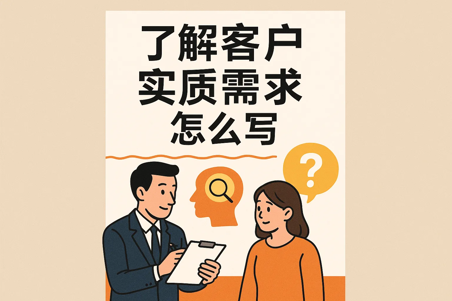 了解客户实质需求怎么写