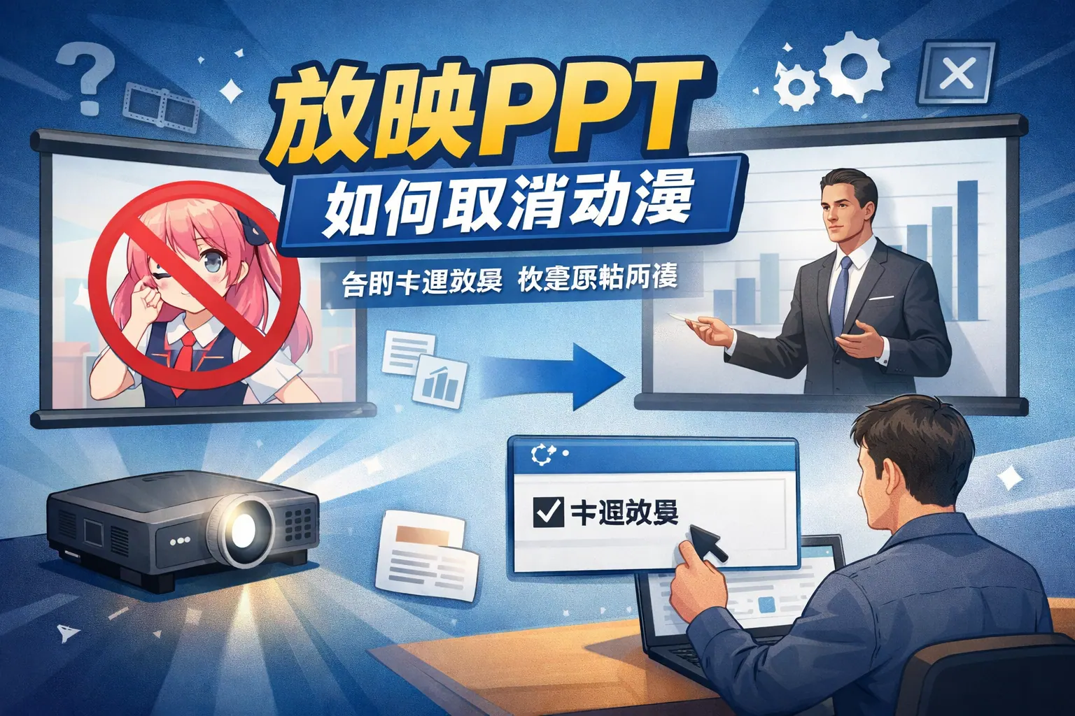 放映ppt如何取消动漫