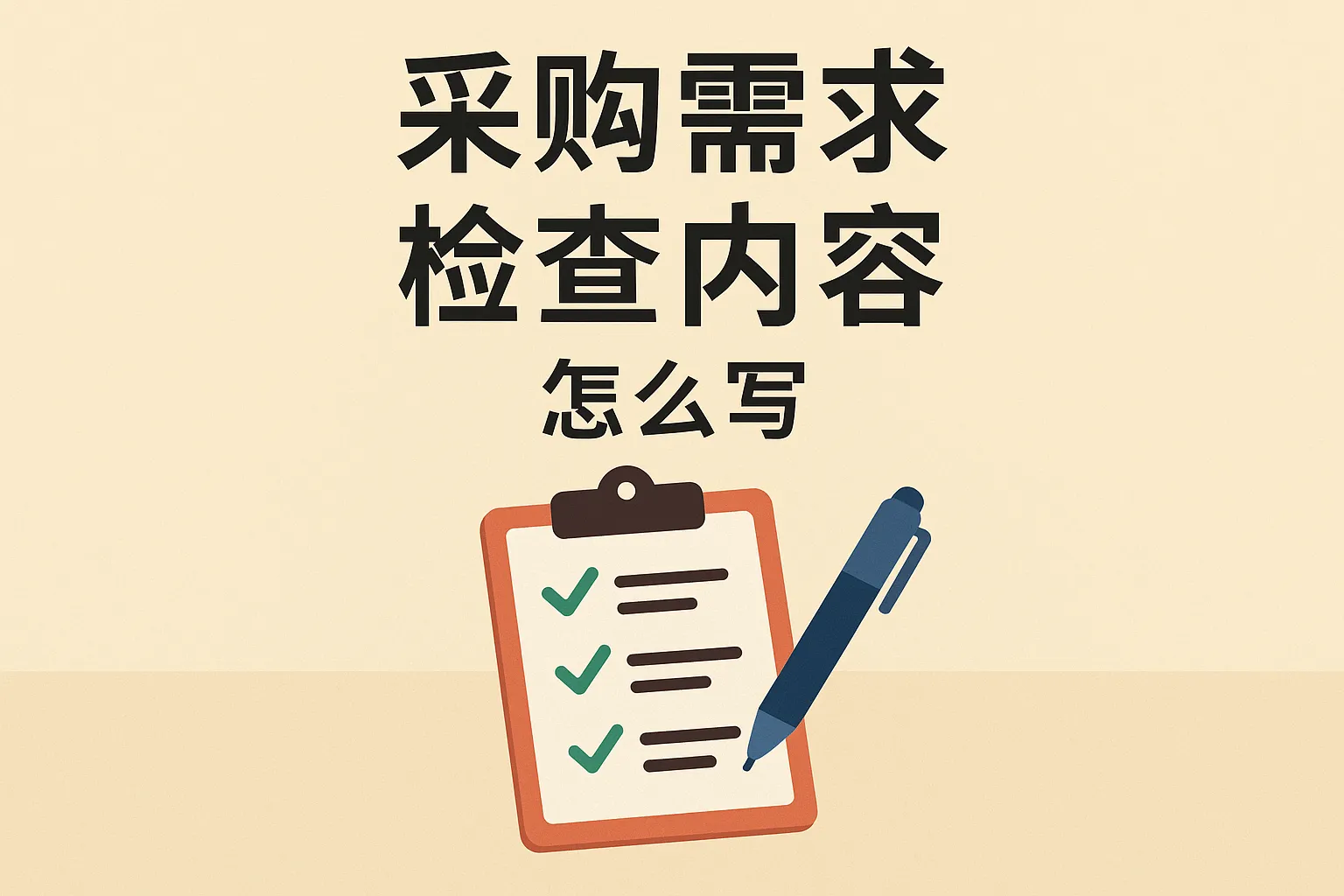 采购需求检查内容怎么写