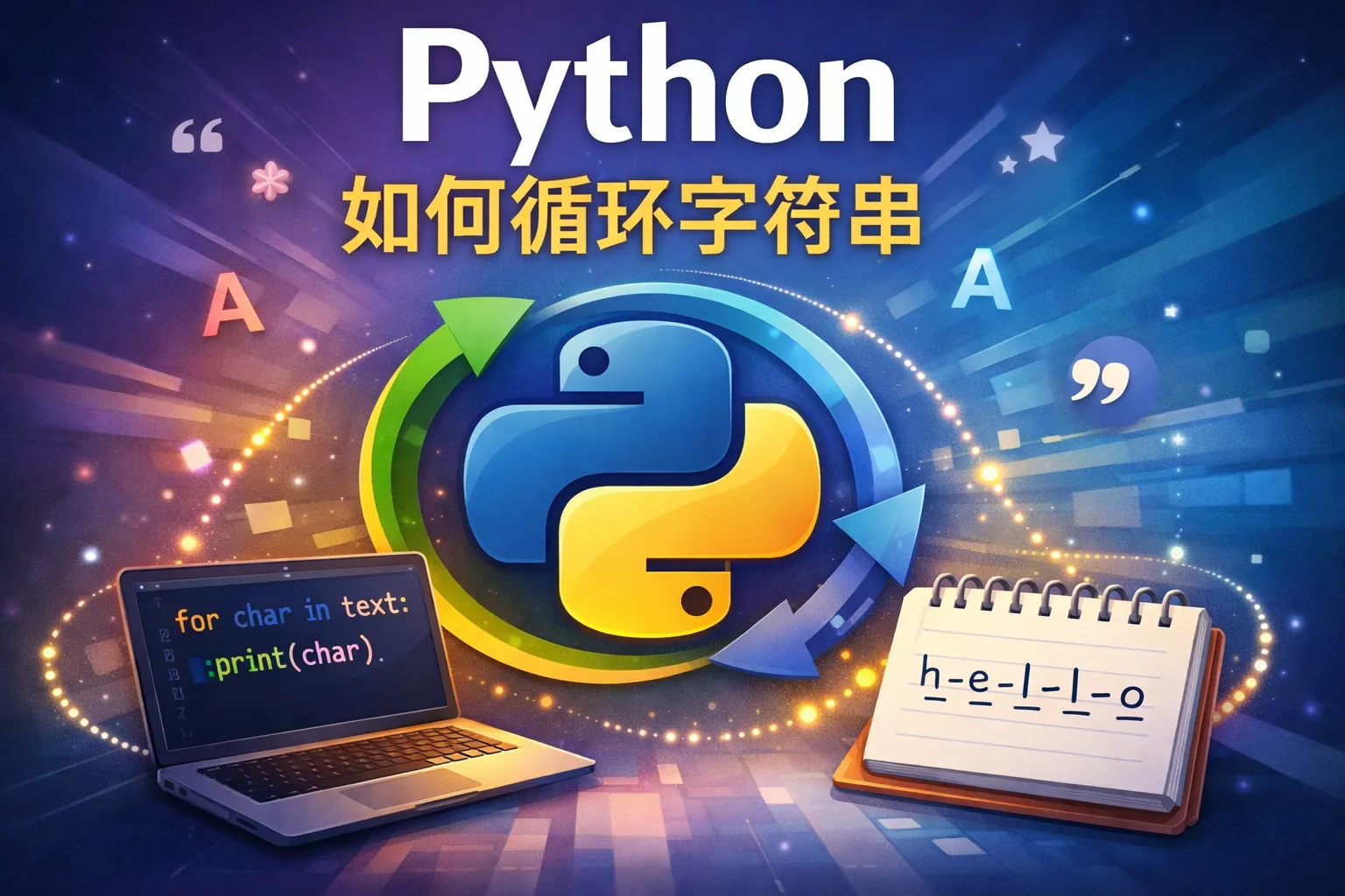 python如何循环字符串