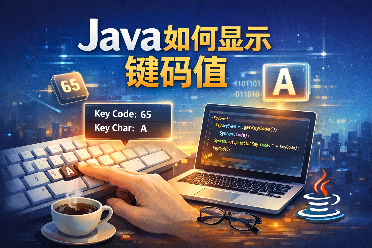 java如何显示键码值
