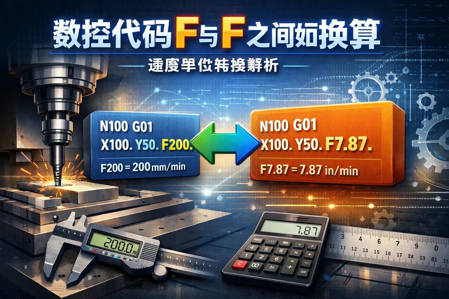 数控代码f与f之间如何换算