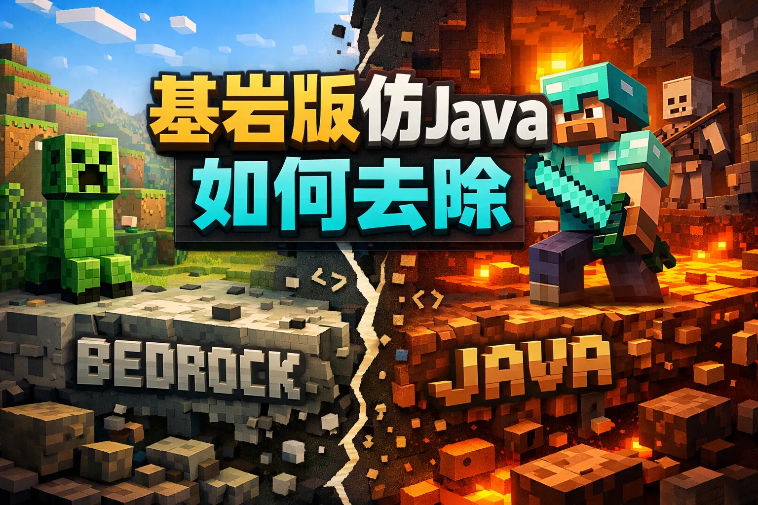 基岩版仿java如何去除