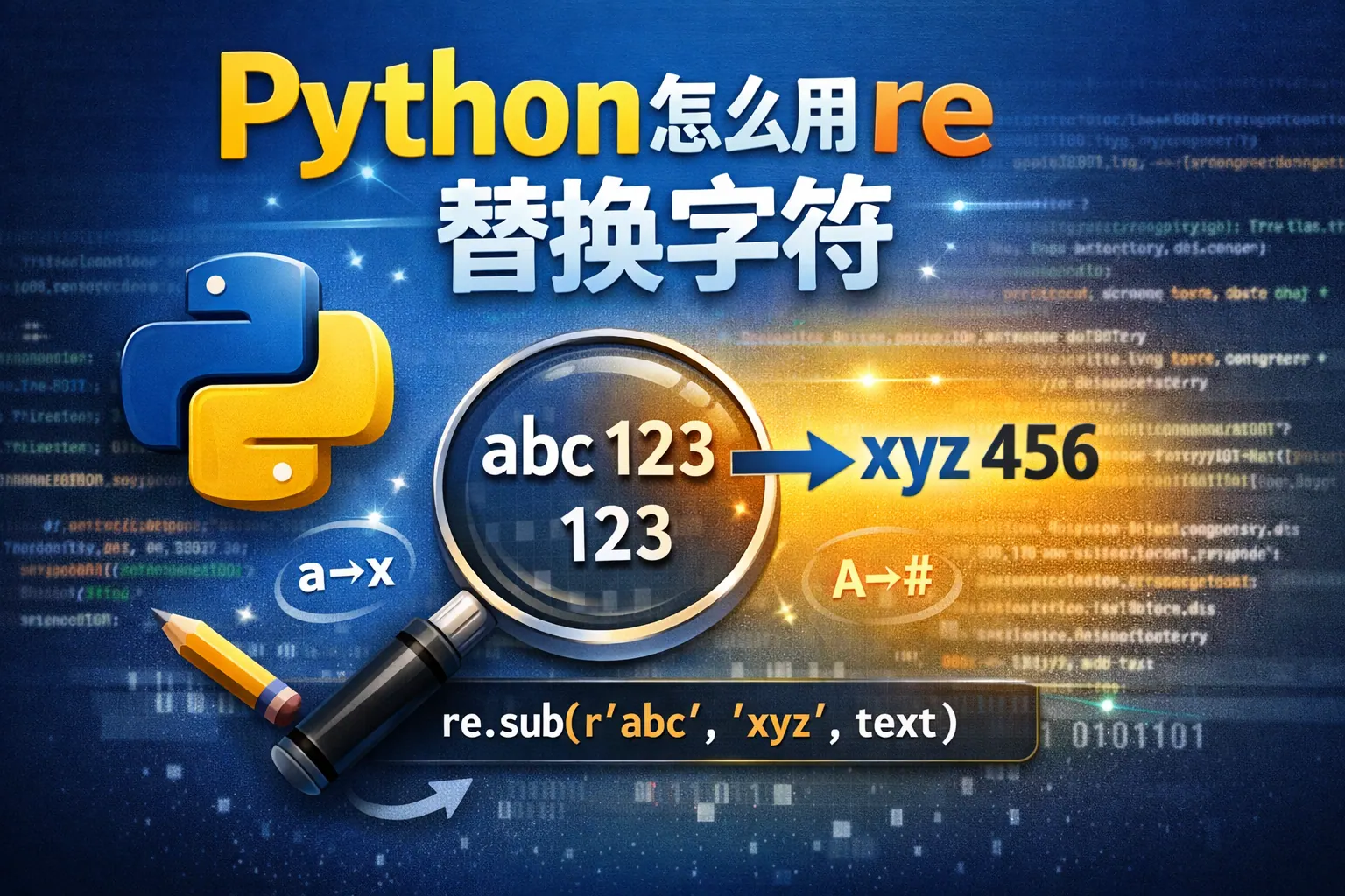 python怎么re替换字符