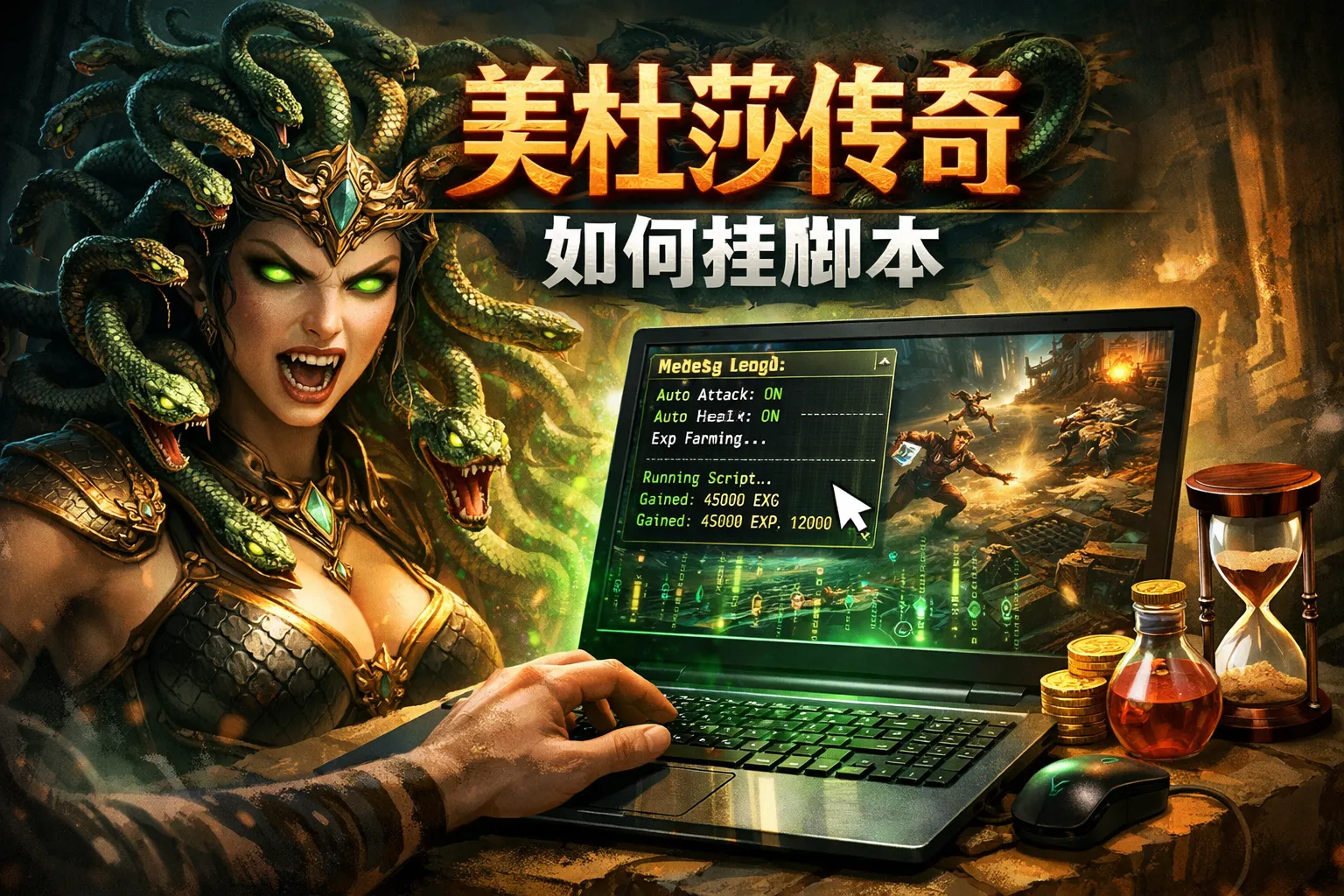 美杜莎传奇如何挂脚本