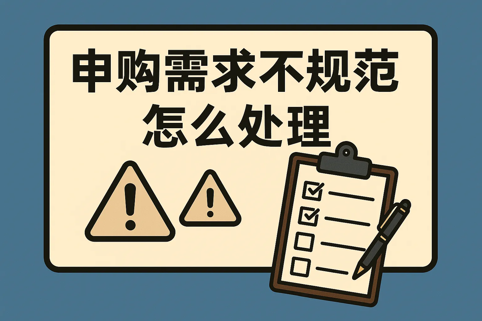 申购需求不规范怎么处理