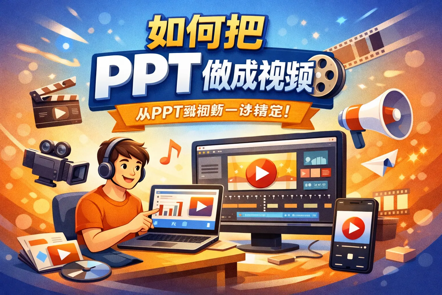 如何吧ppt做成视频