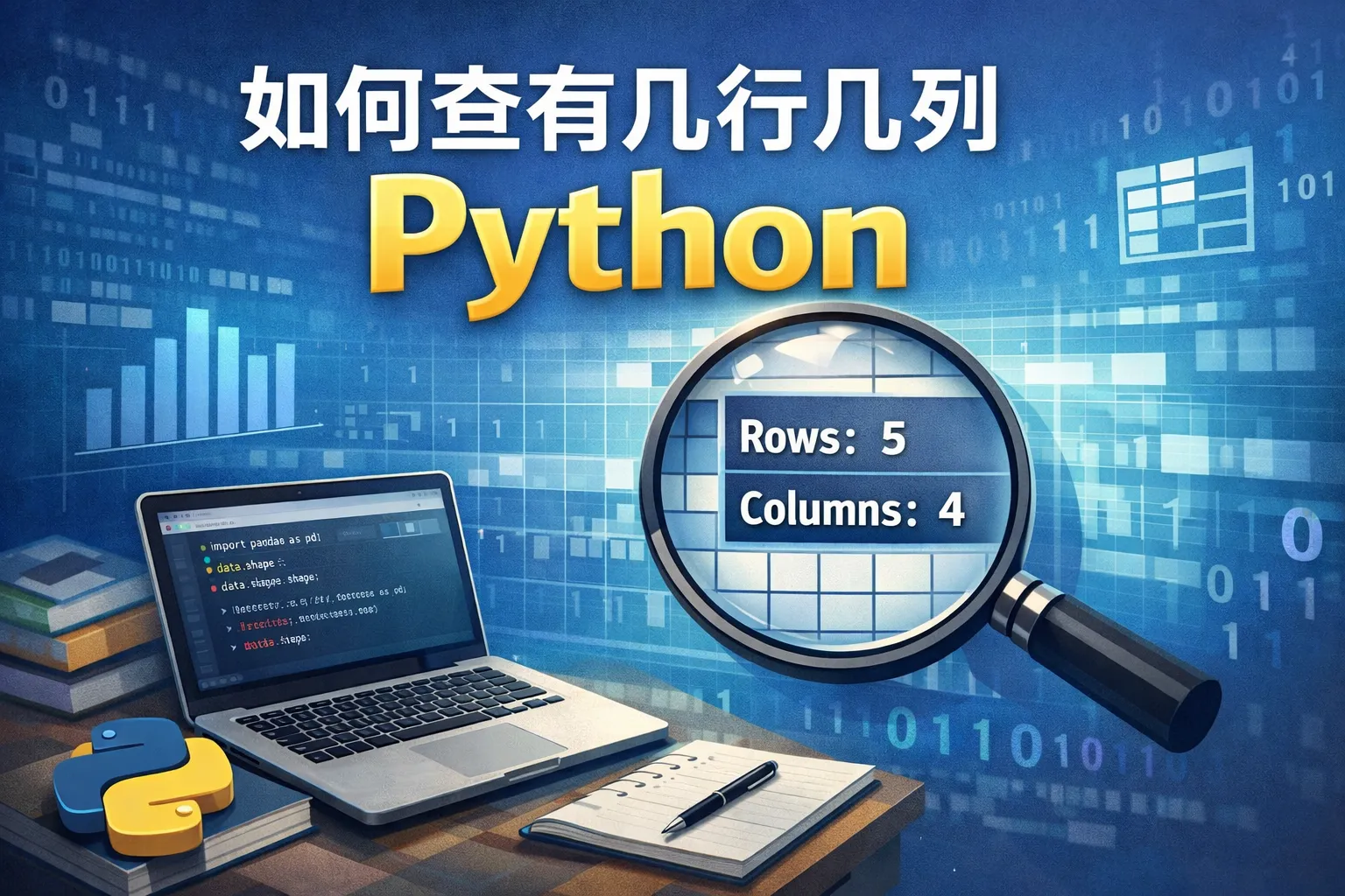 如何查有几行几列python