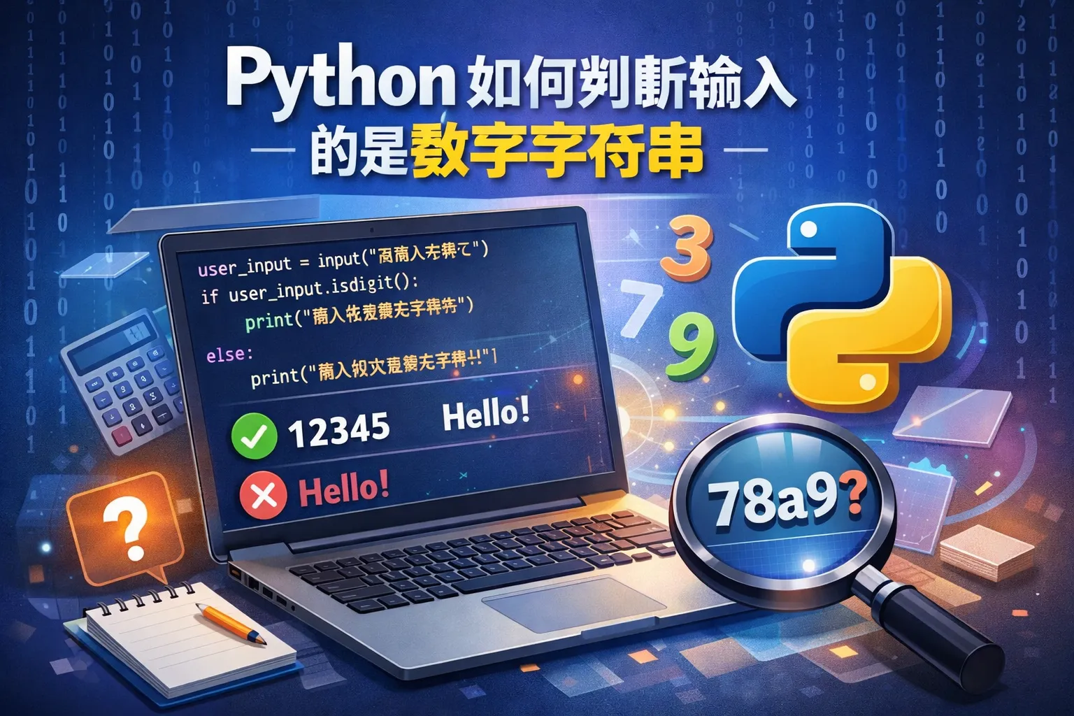python如何判断输入的是数字字符串