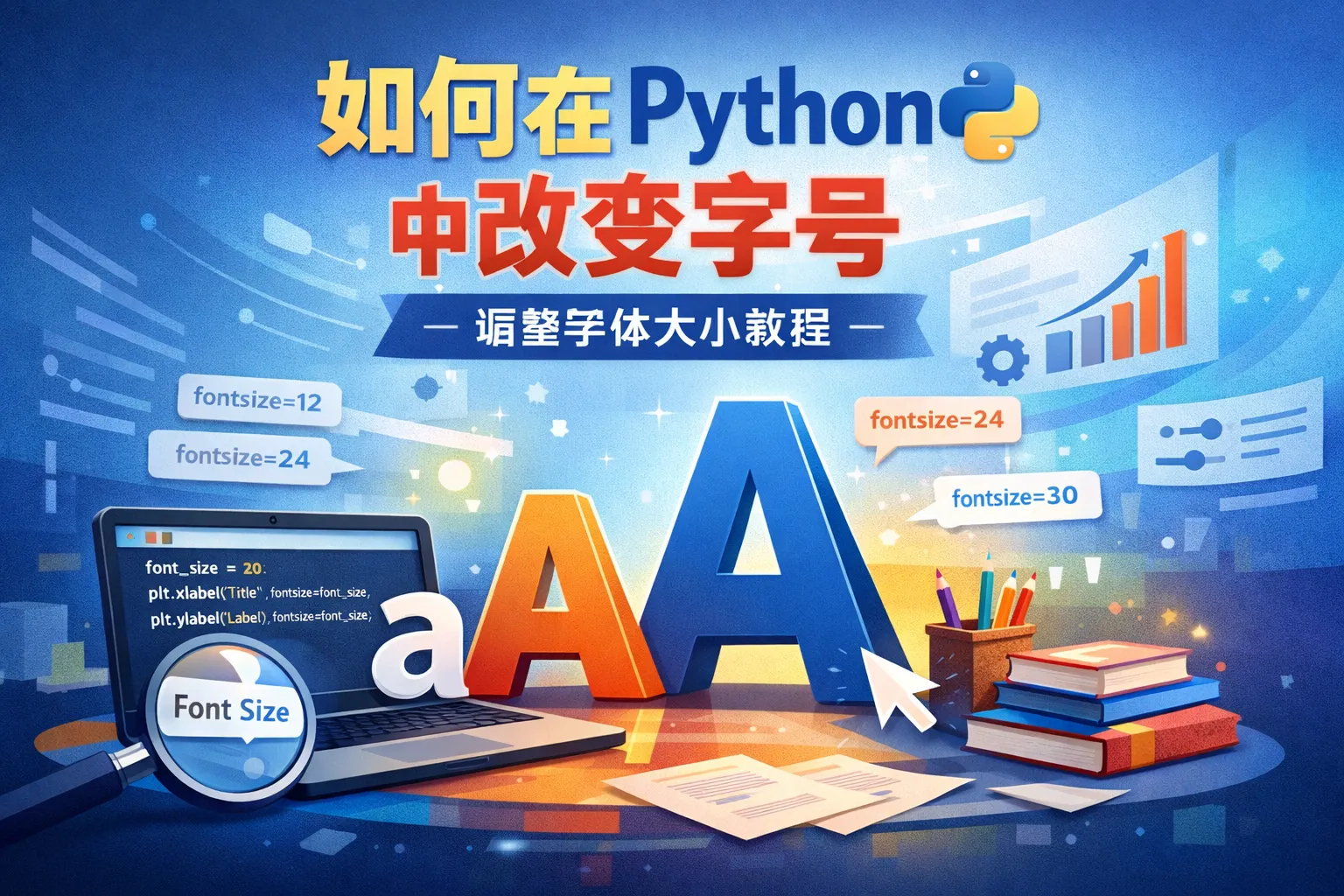 如何在python中改变字号
