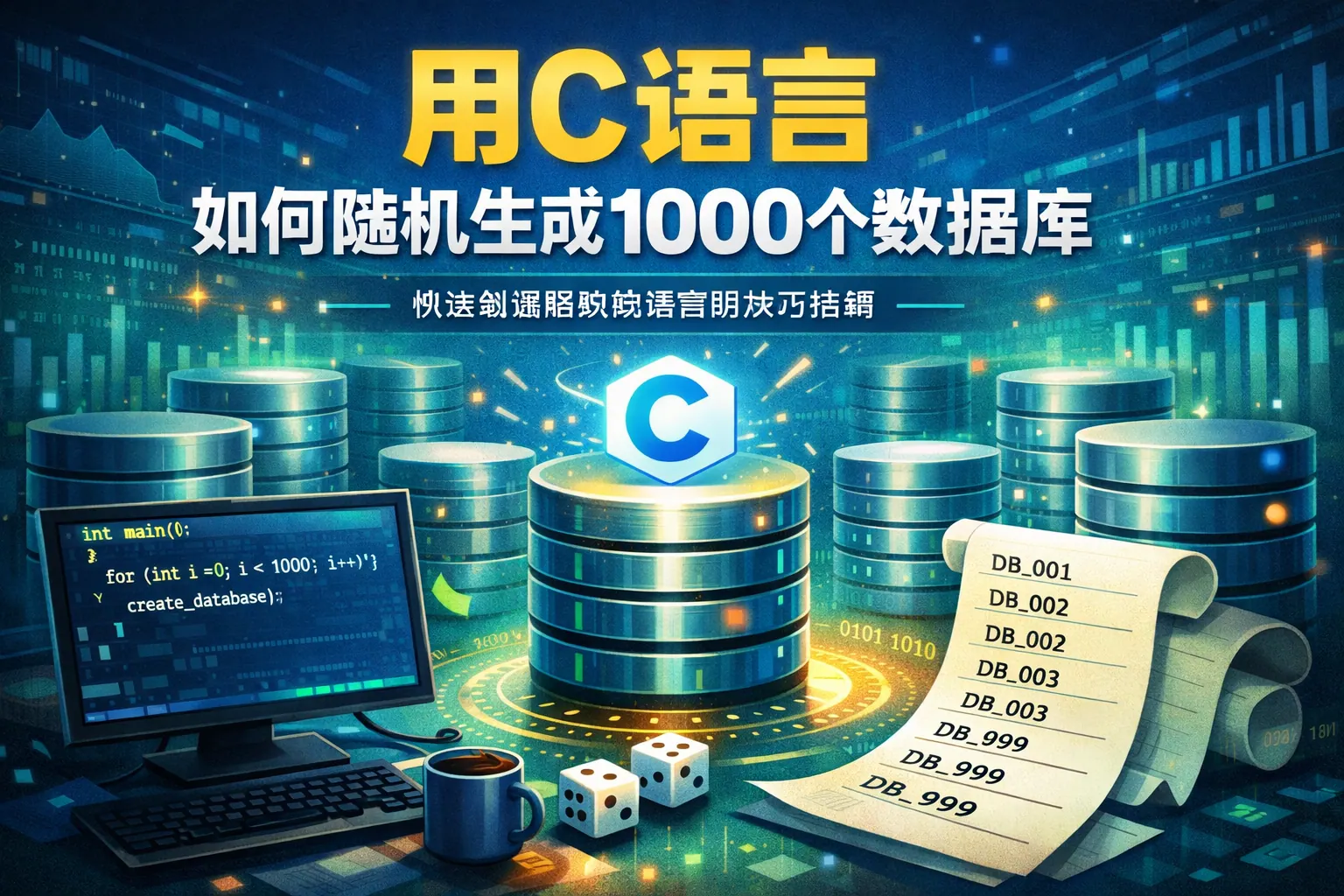 用c语言如何随机生成1000个数据库