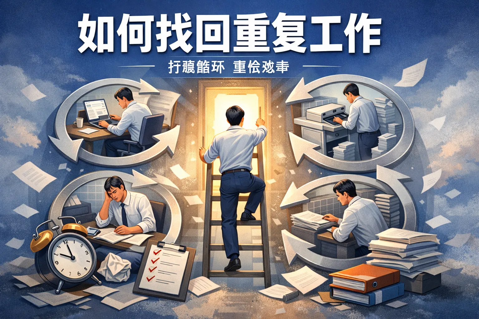 如何找回重复工作