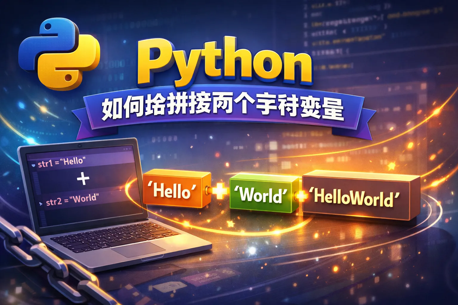 python如何给拼接两个字符变量