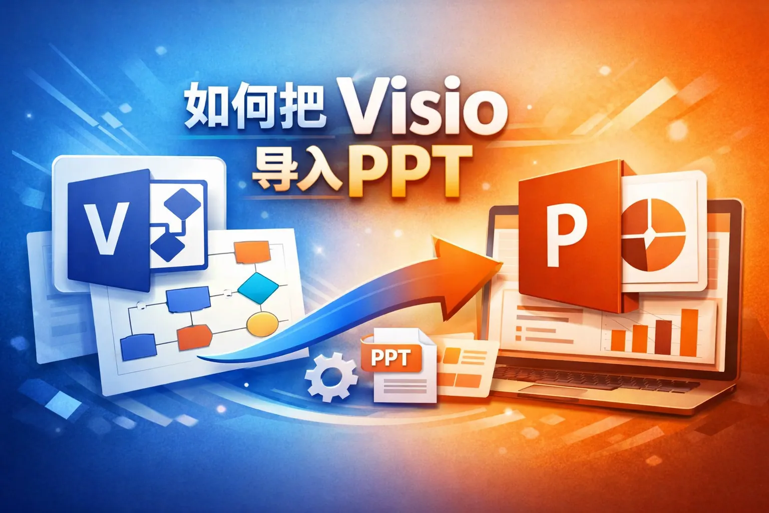 如何把visio导入ppt