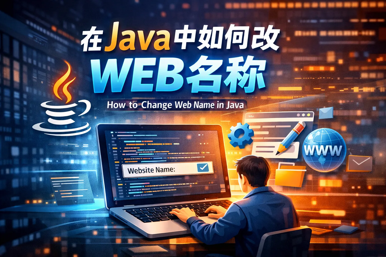 在java中如何改WEB名称