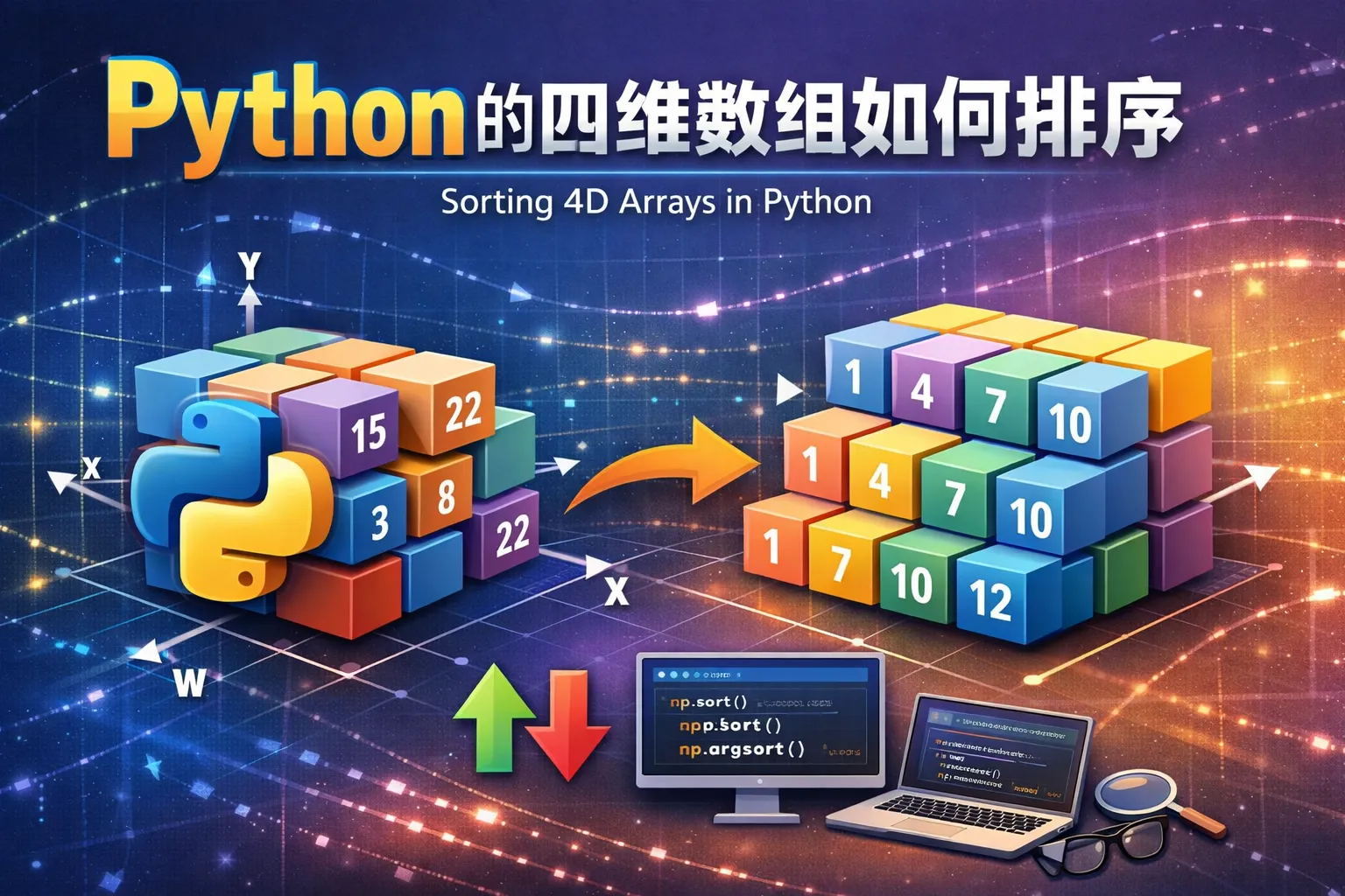 python的四维数组如何排序