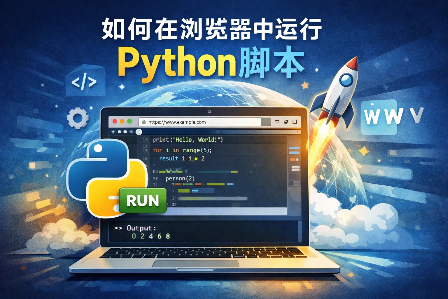 如何在浏览器中运行python脚本