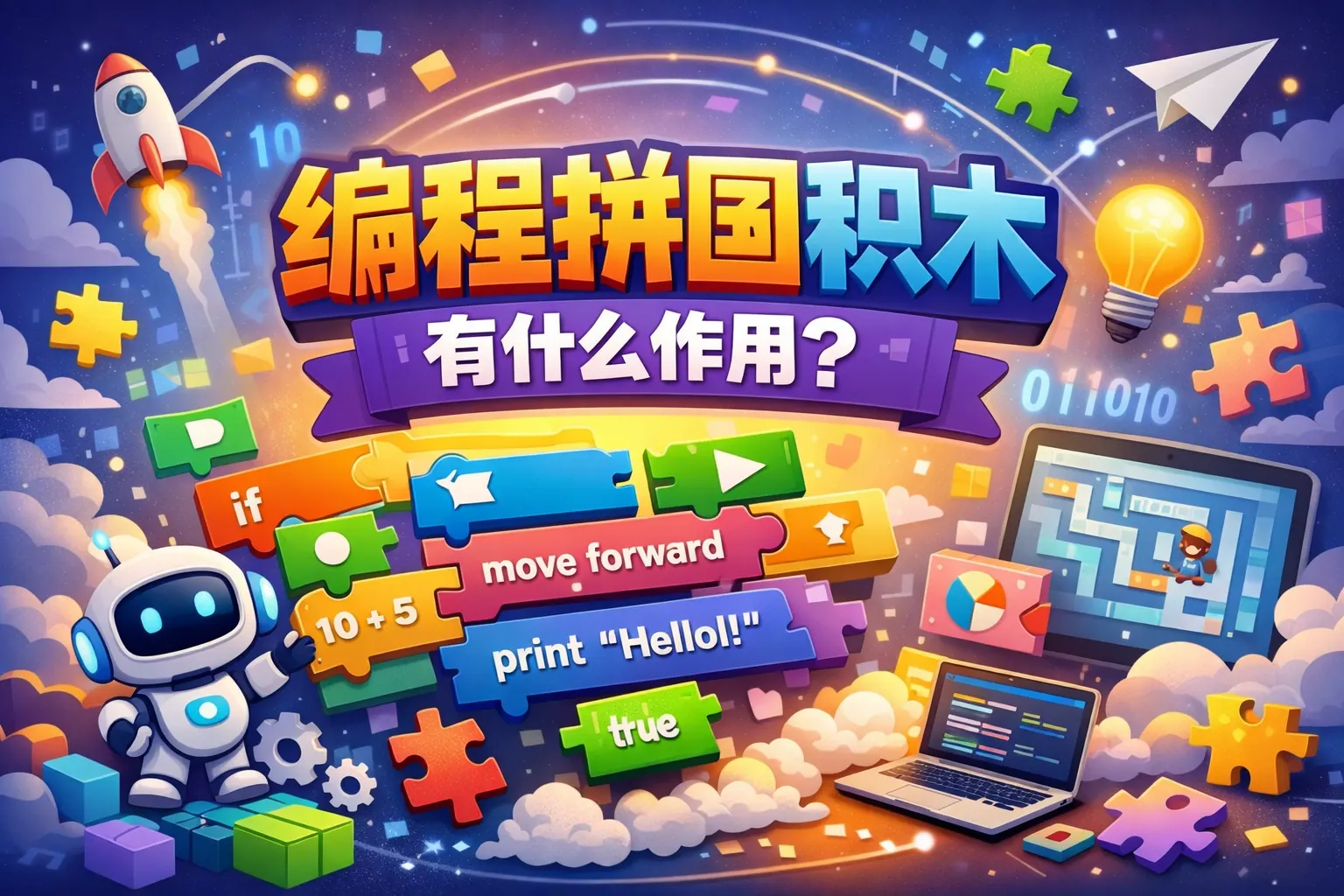 编程拼图积木有什么作用