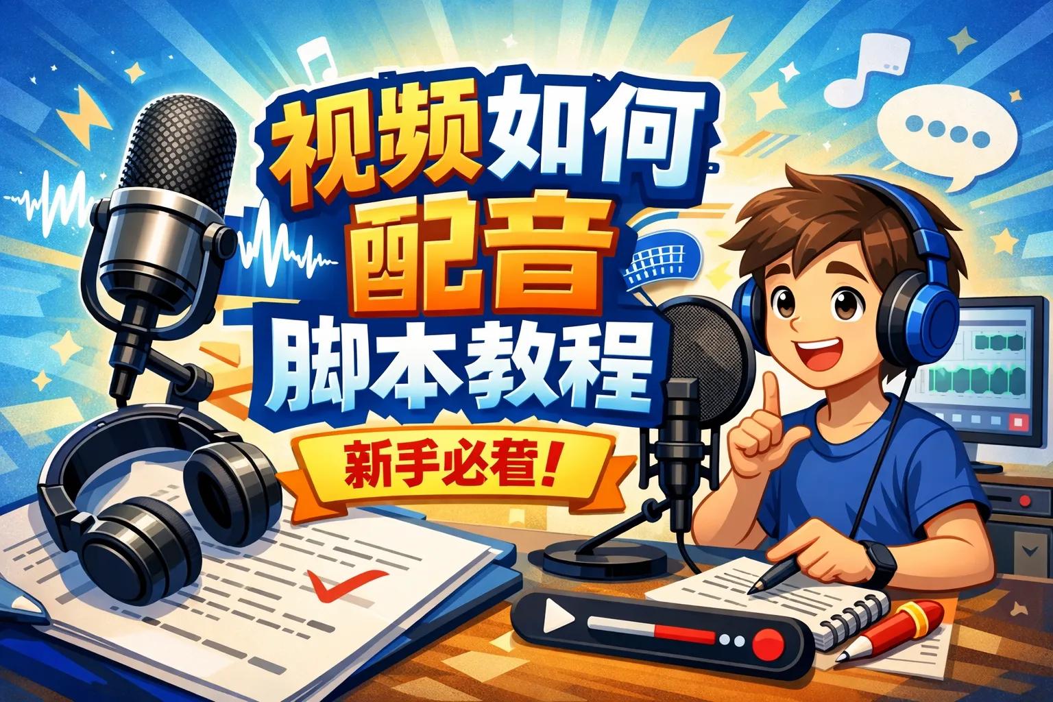 视频如何配音脚本教程