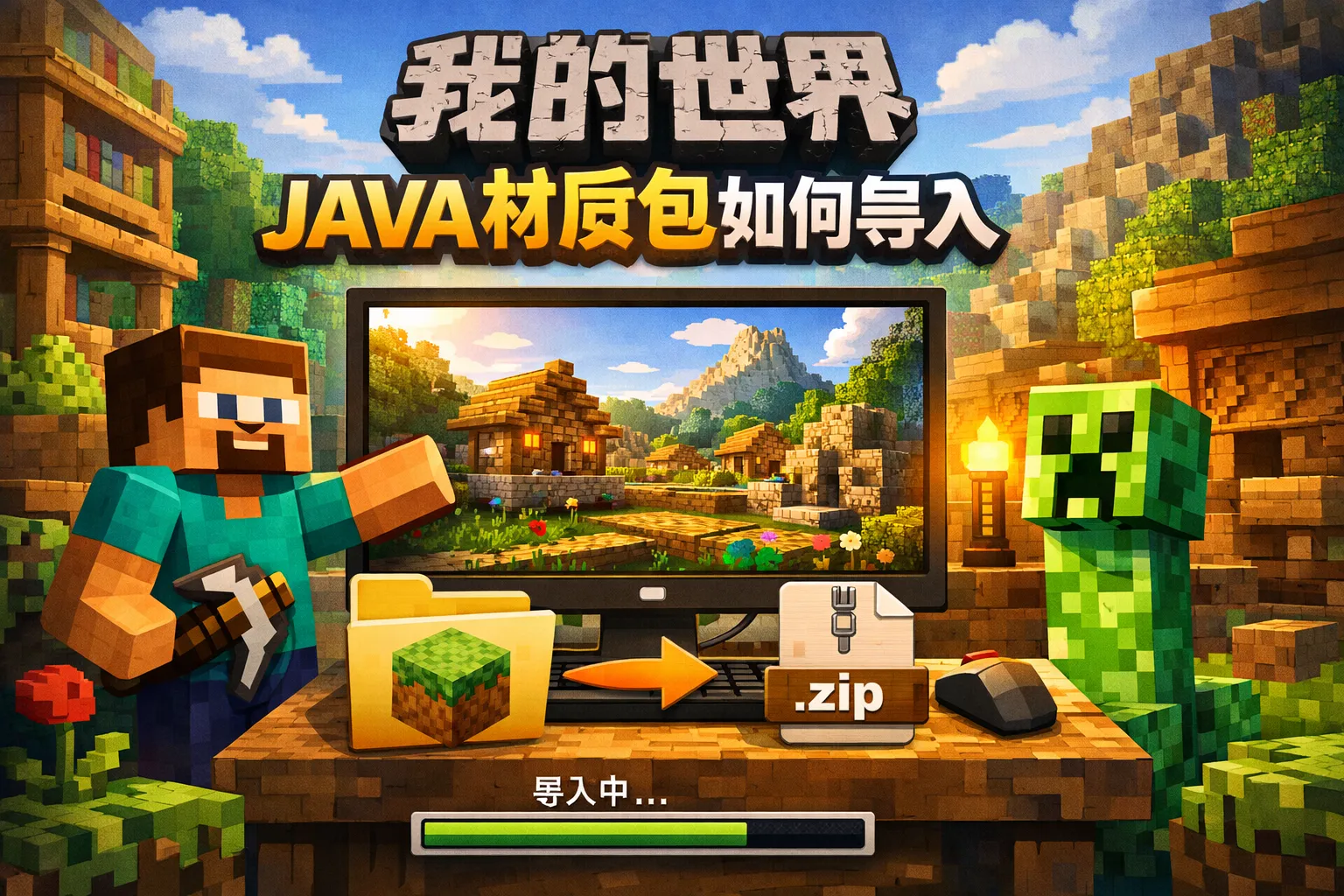 我的世界java材质包如何导入