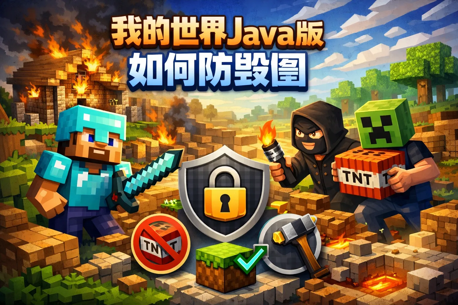 我的世界java版如何防毁图