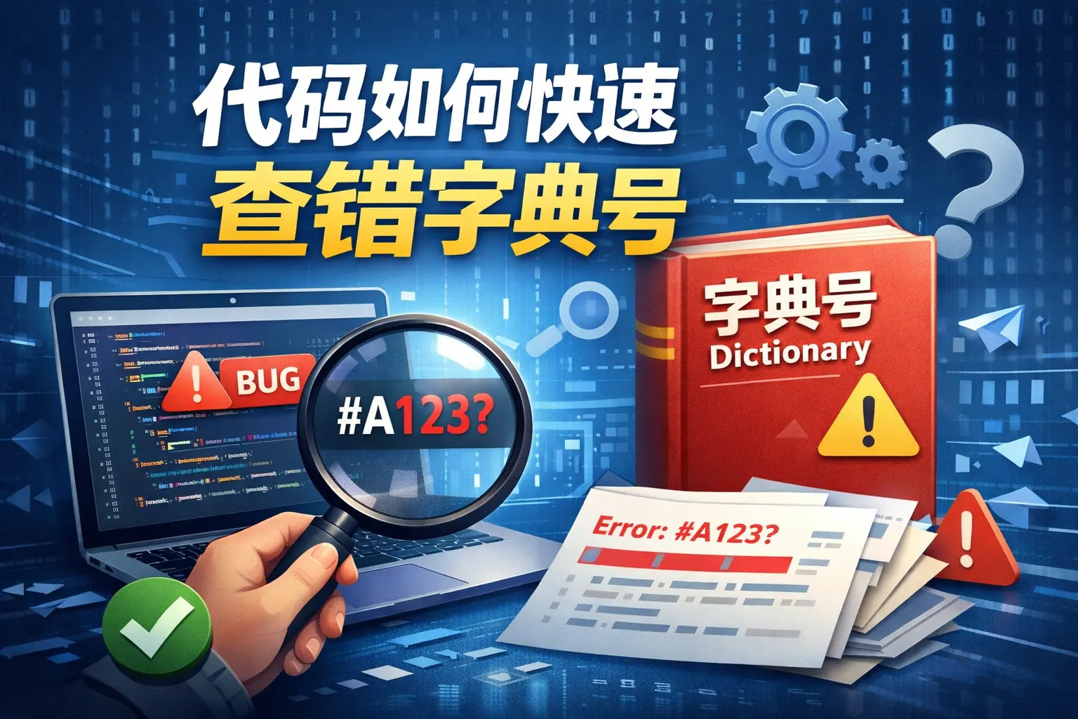 代码如何快速查错字典号