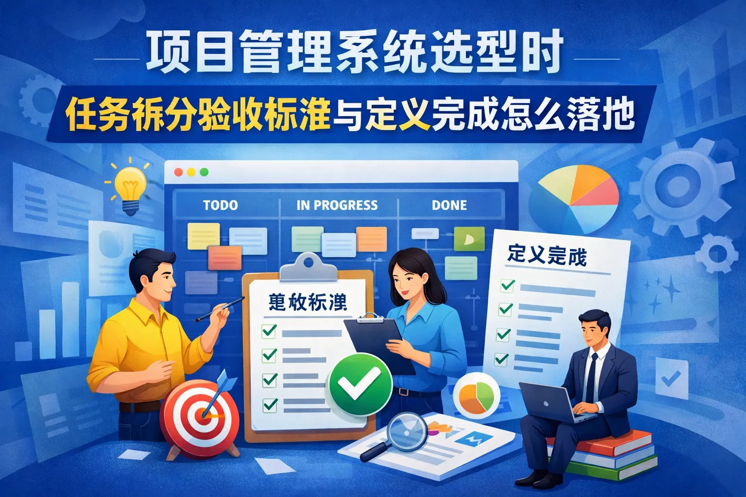 项目管理系统选型时任务拆分验收标准与定义完成怎么落地