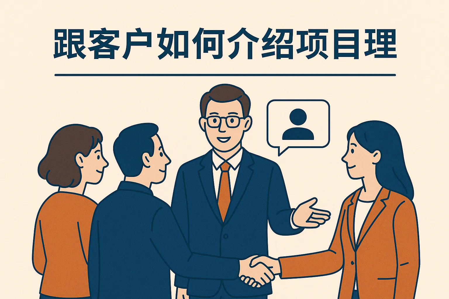 跟客户如何介绍项目经理