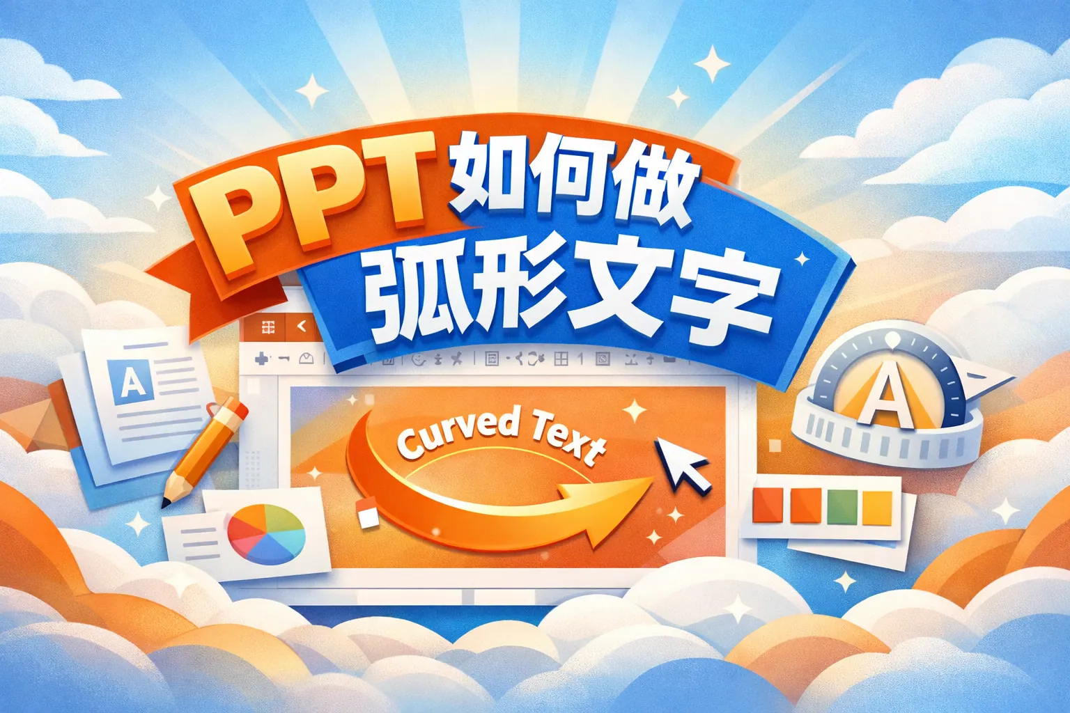 ppt如何做弧形文字