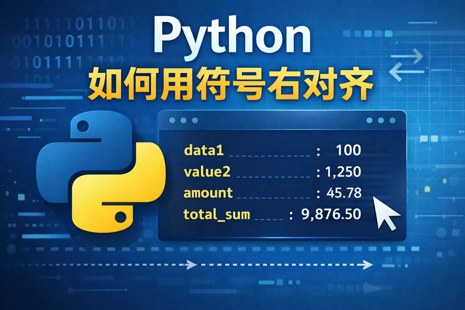 python如何用符号右对齐