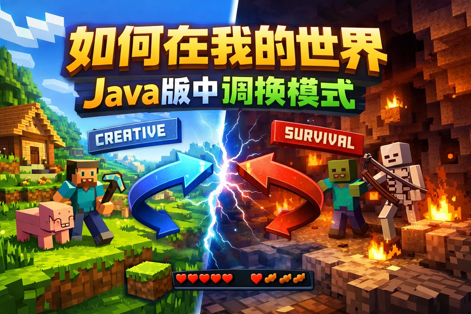 如何在我的世界java版中调换模式