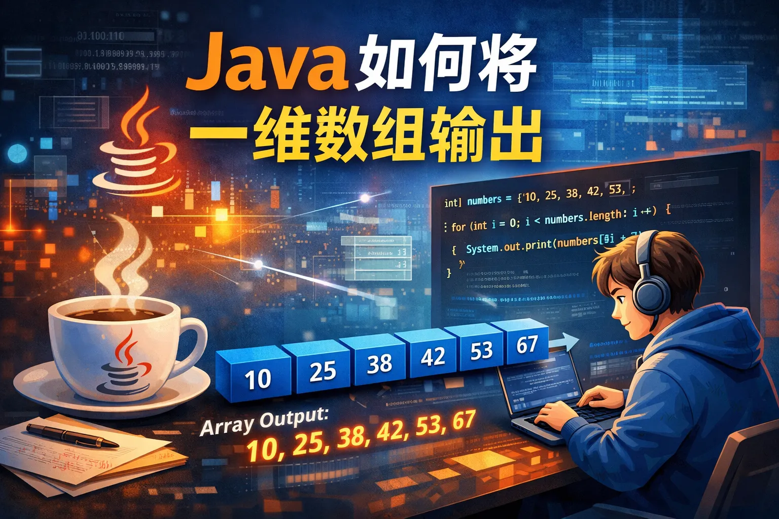 java如何将一维数组输出