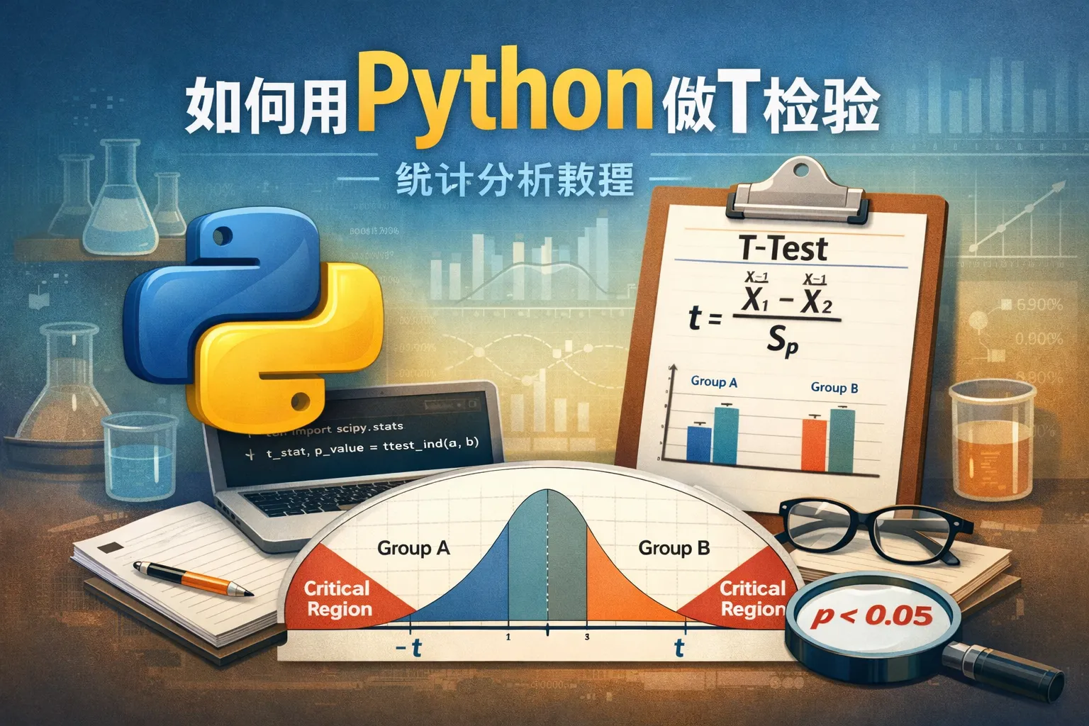 如何用python做t检验