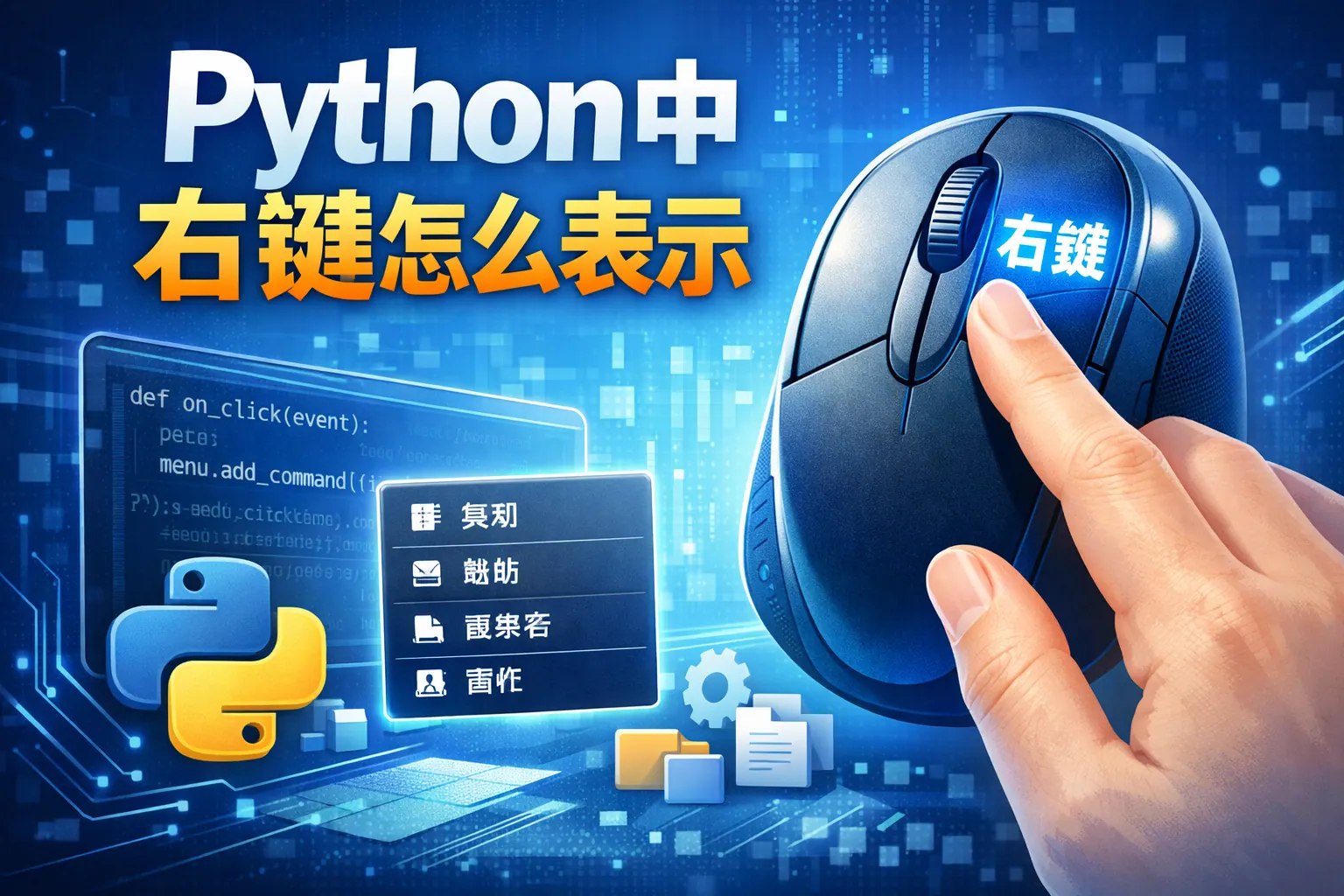 python中右键怎么表示