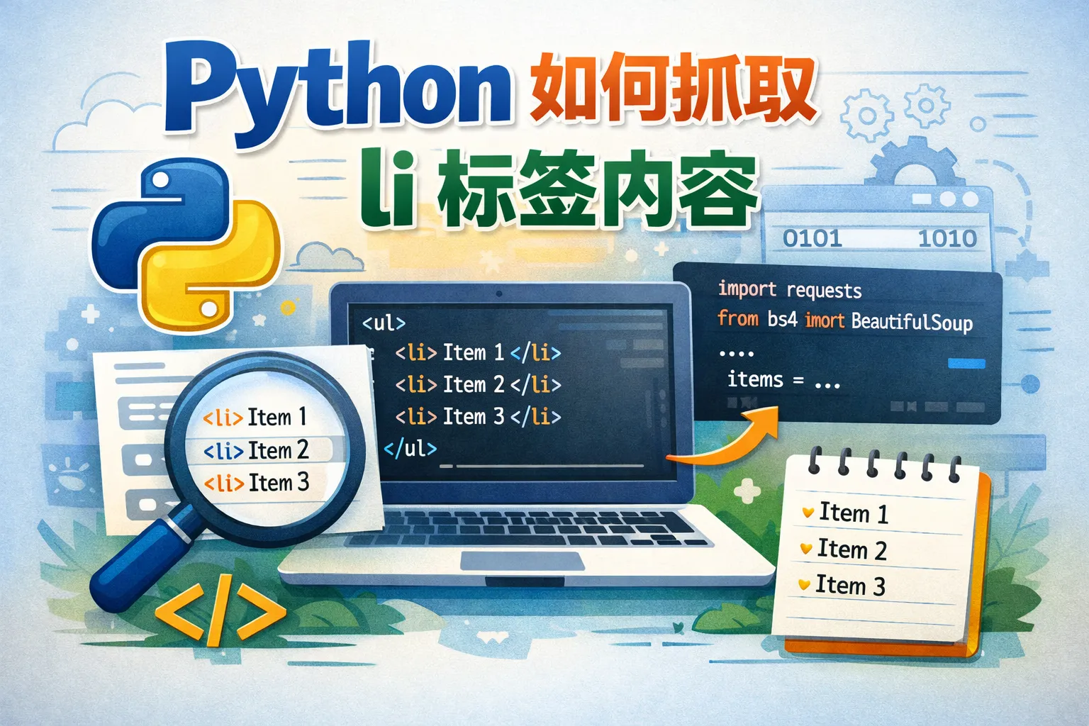 python如何抓取li标签内容