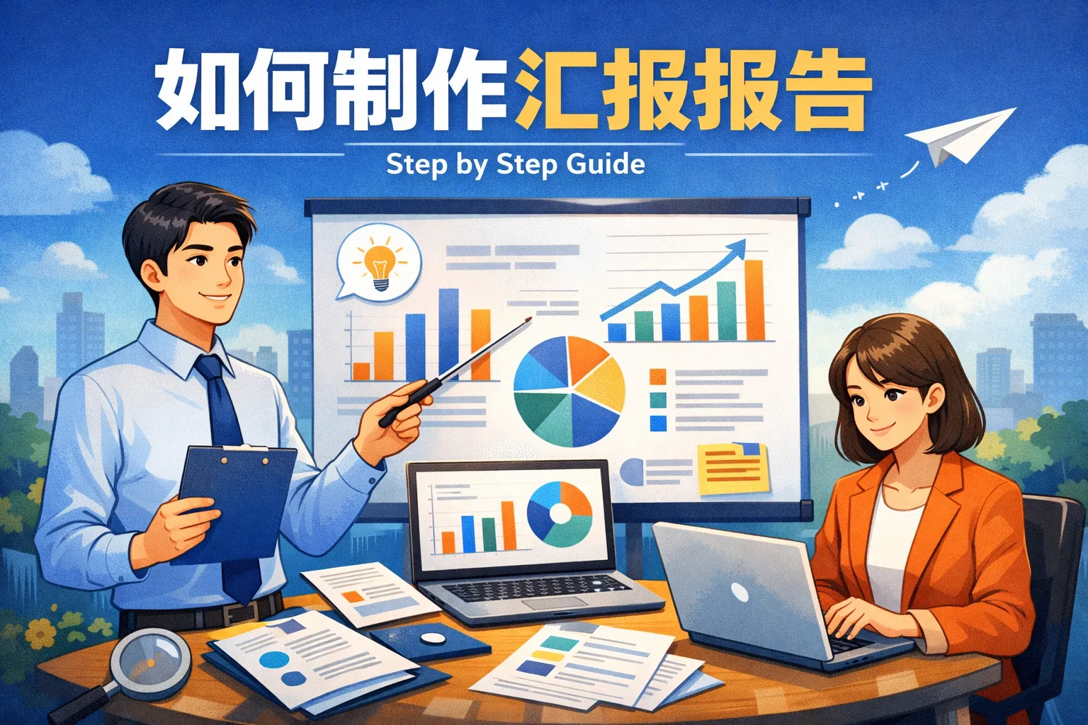 如何制作汇报报告