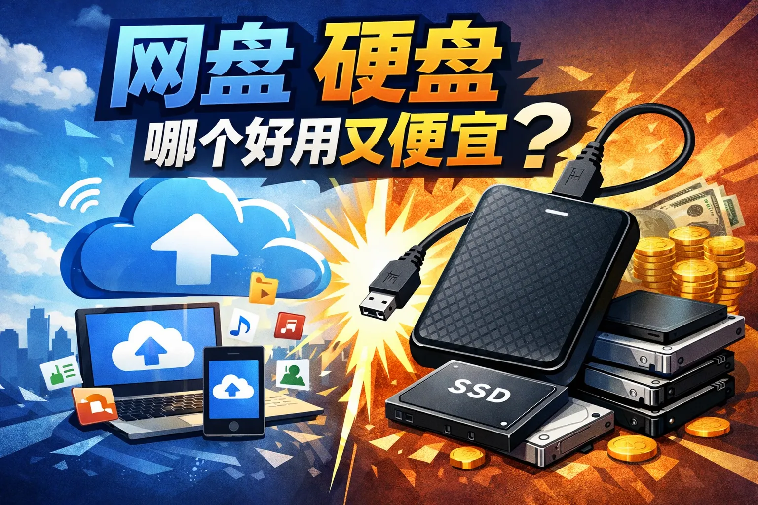 网盘硬盘哪个好用又便宜
