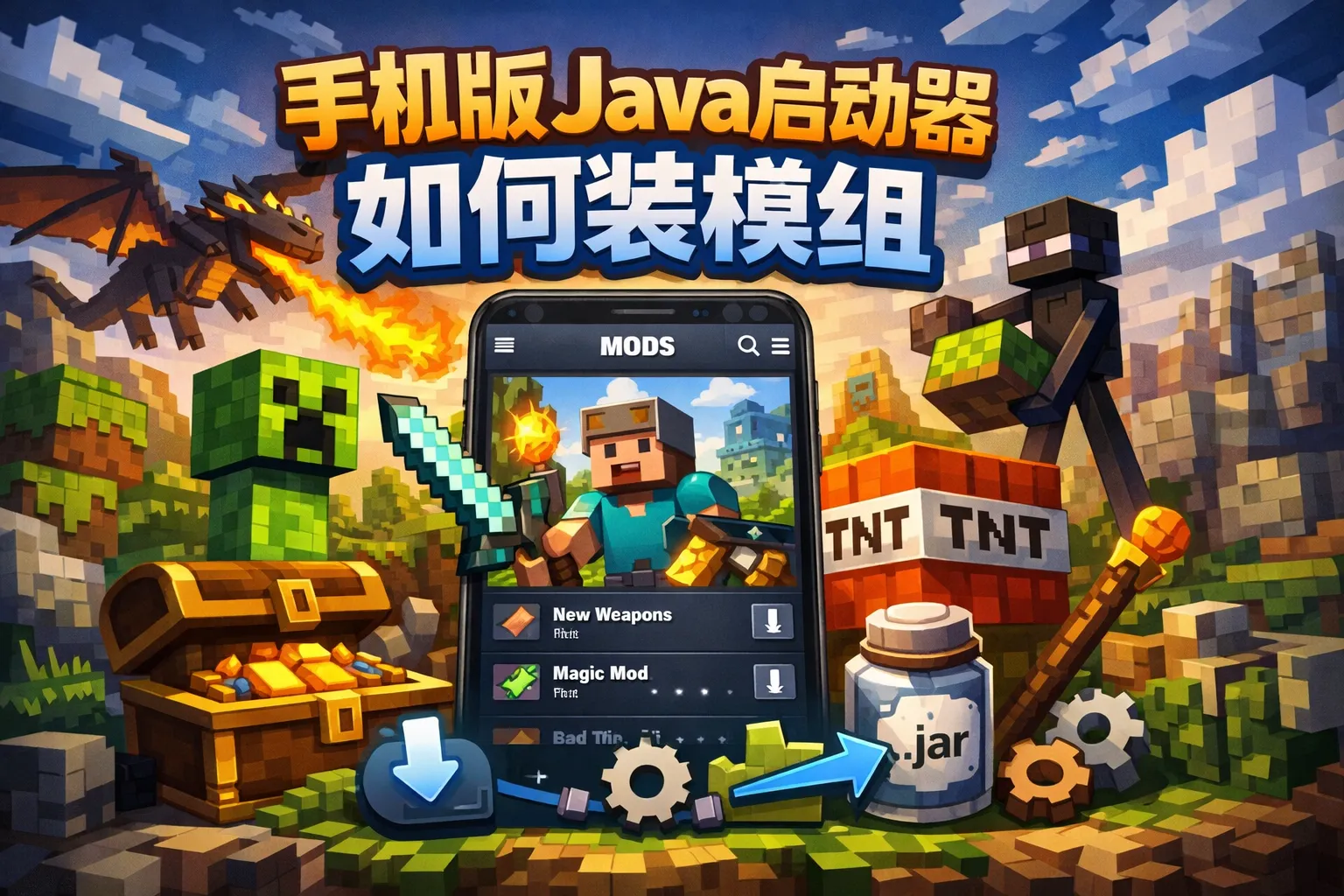 手机版java启动器如何装模组