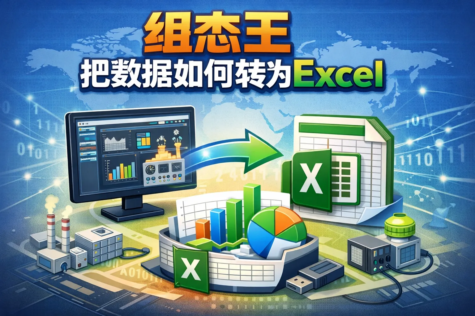 组态王把数据如何转为Excel