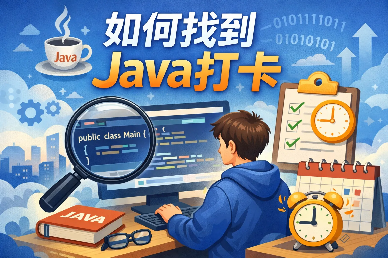 如何找到java打卡