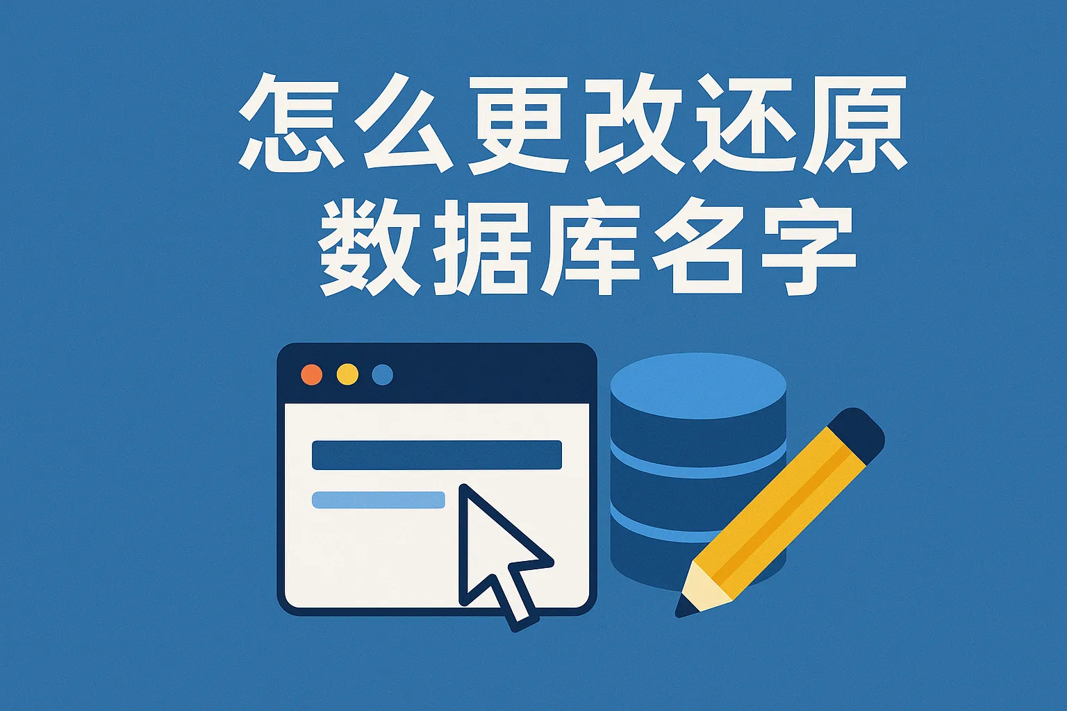 怎么更改还原数据库名字