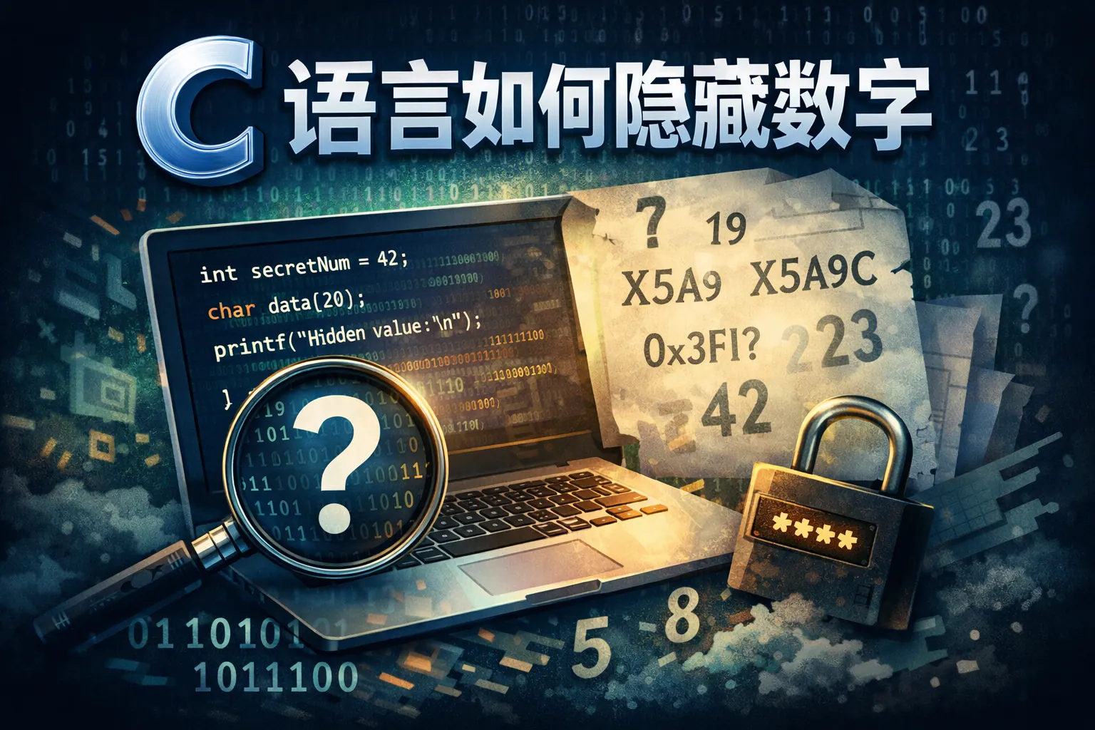 c语言如何隐藏数字