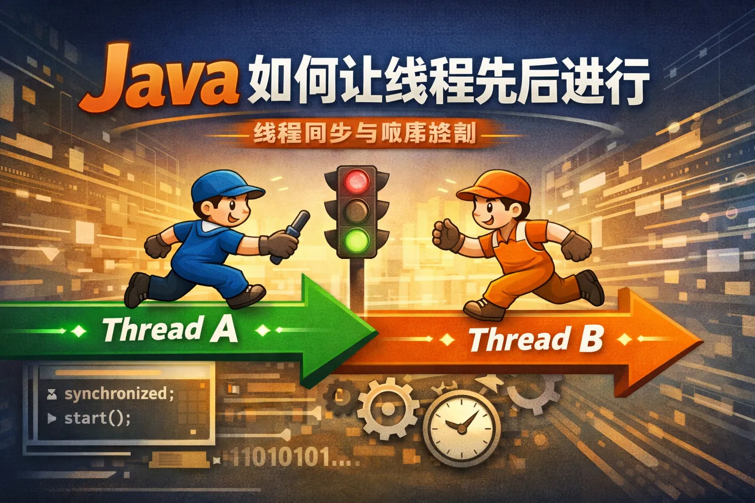 java如何让线程先后进行