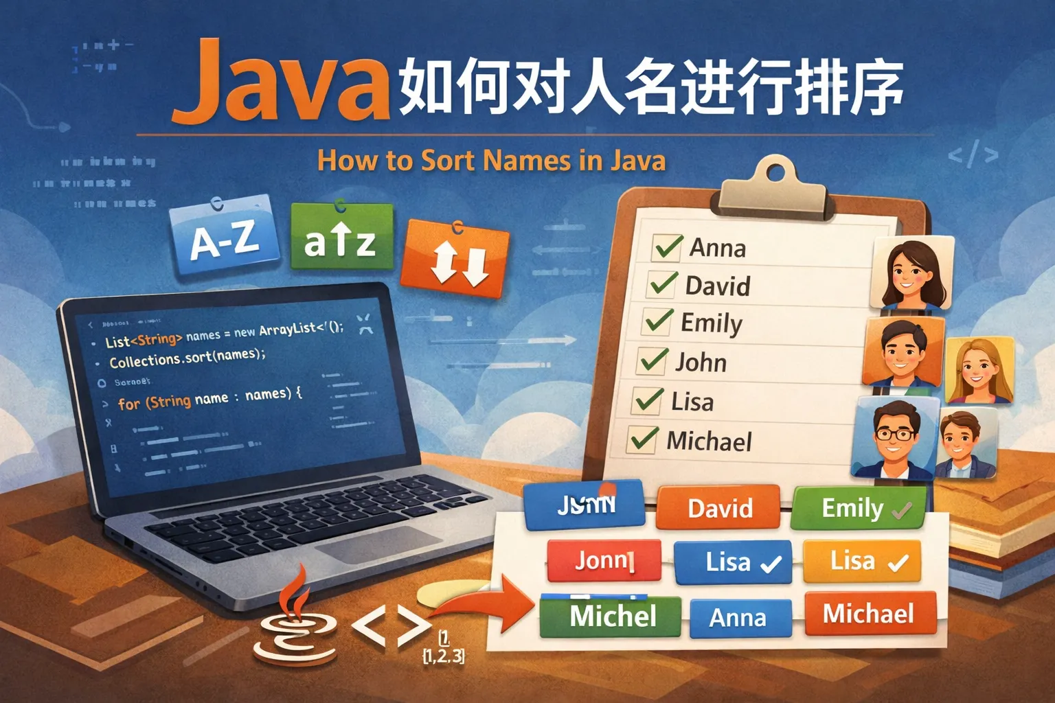 java如何对人名进行排序