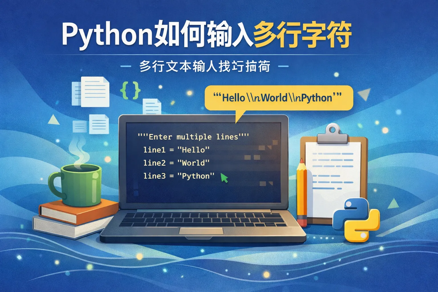 python如何输入多行字符